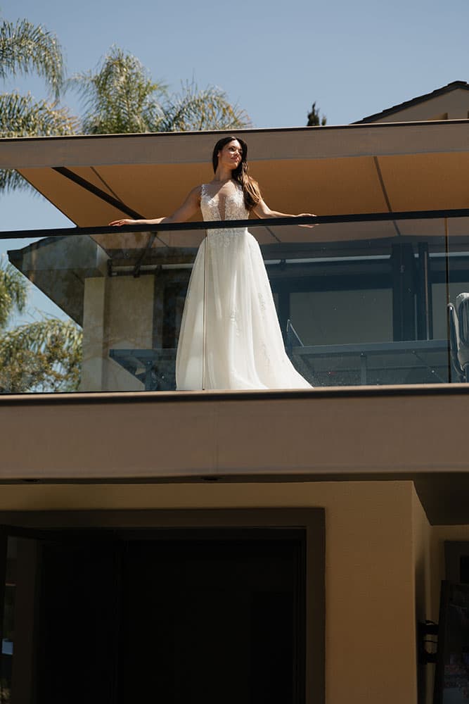 Bridal shoot on veranda