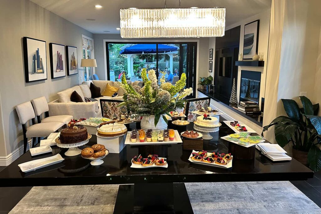 Desert table and dining area