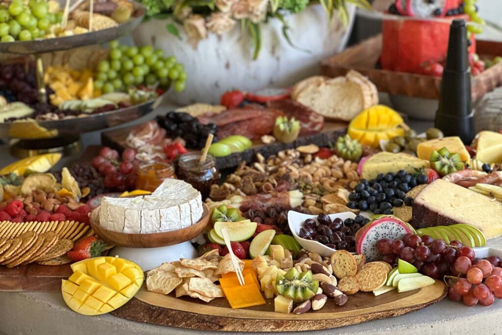 Fruit, crackers, and cheese