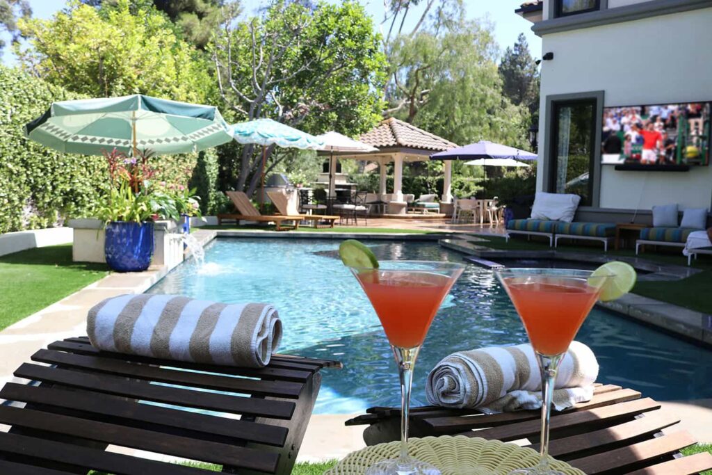 Pool with TV